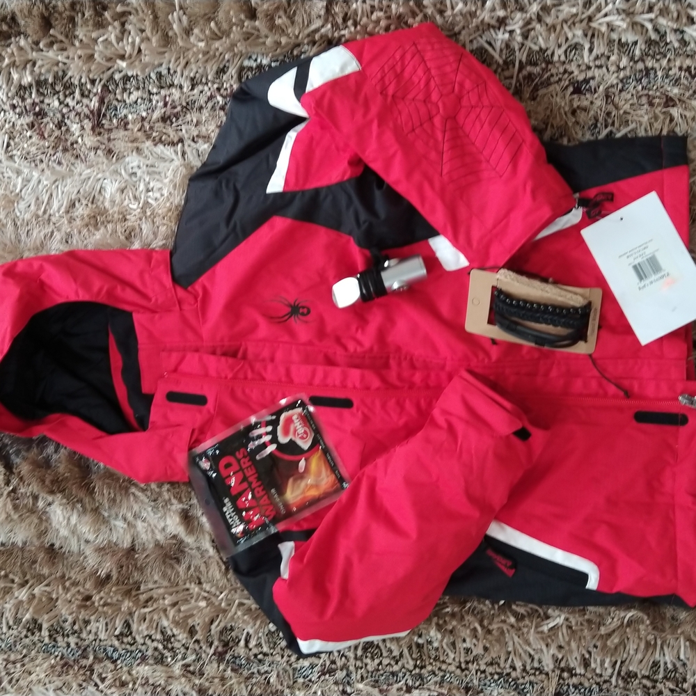 Spyder Red and Black Kids Jacket